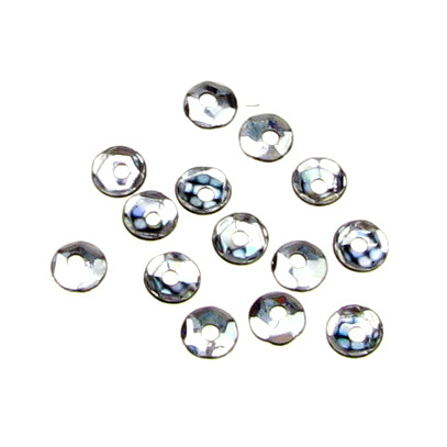 Sequins round 4 mm silver arc - 20 grams