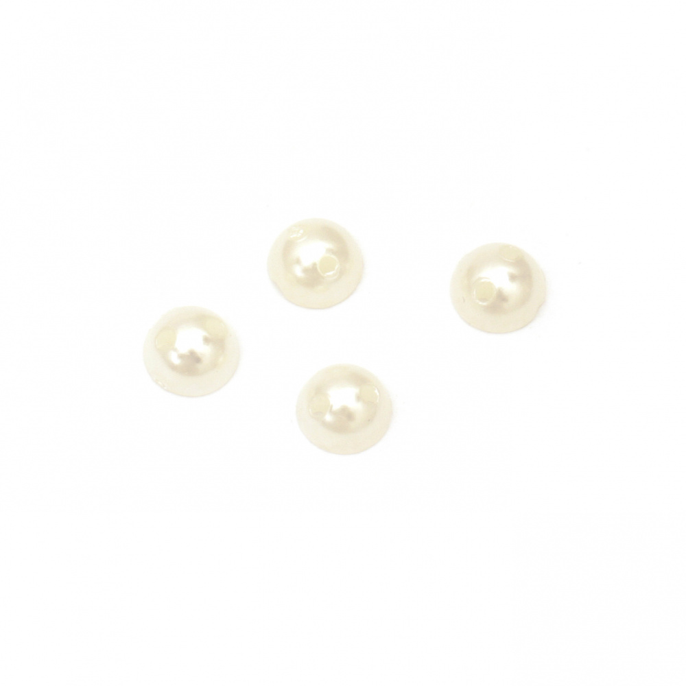Emisferă perlă pentru cusut crem color 6 mm -100 bucăți