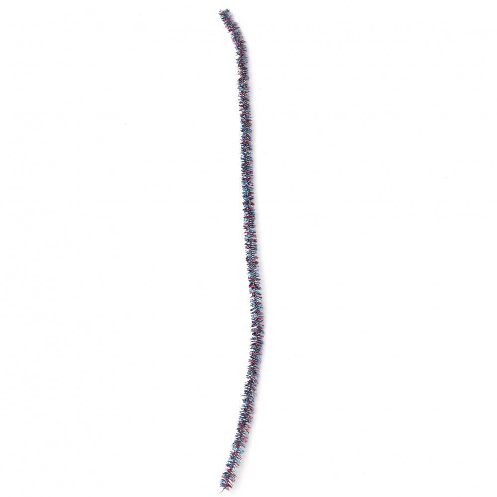 Телени пръчка с ламе цвят лилав и син -30 см -10 броя