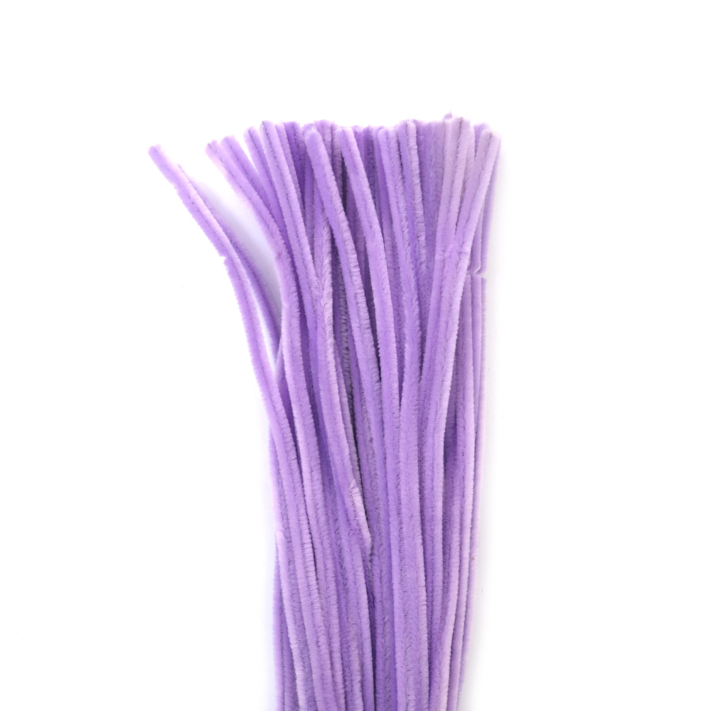 Tije de sârmă culoare pastel violet deschis - 30 cm - 10 bucăți