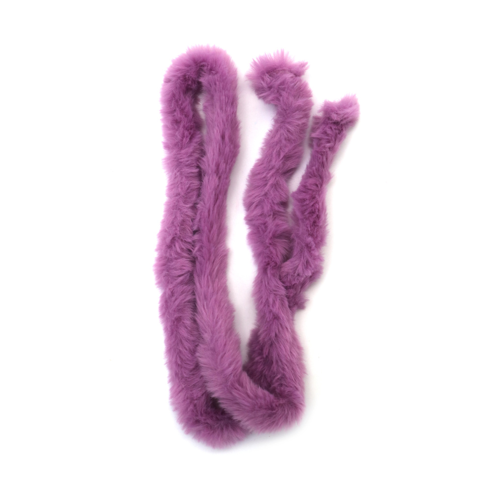 Sârmă moale cu material sintetic pufos, culoare violet deschis, 20 mm - 1 metru