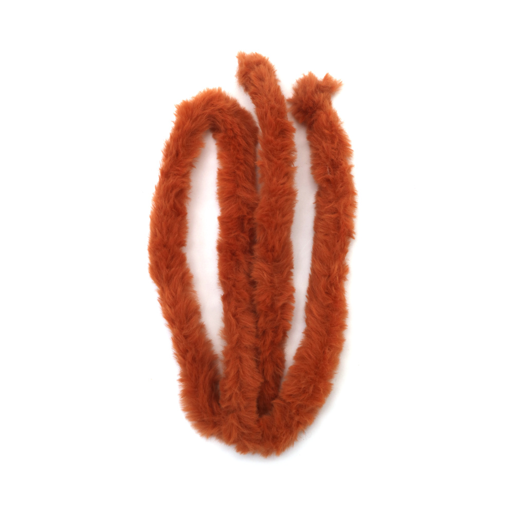 Sârmă moale cu material sintetic pufos, culoare caramel deschis, 20 mm - 1 metru