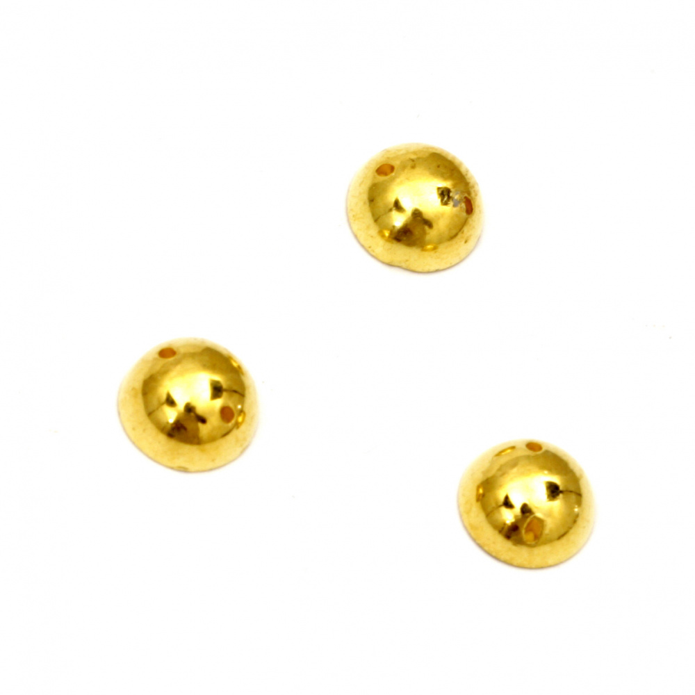 Bead hemisphere for sewing 7 mm color gold - 50 pieces