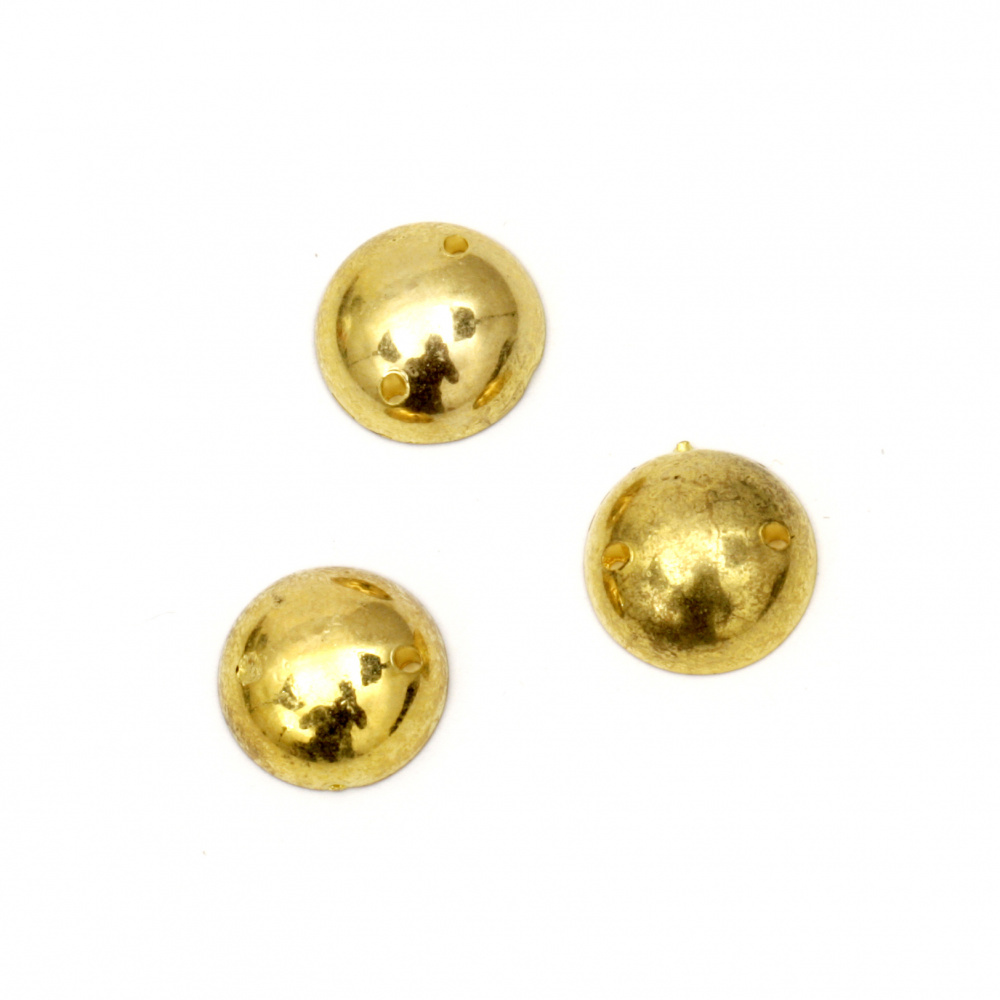 Μαργαριτάρι ημισφαίριο για ράψιμο 12 mm χρυσό -25 τεμάχια