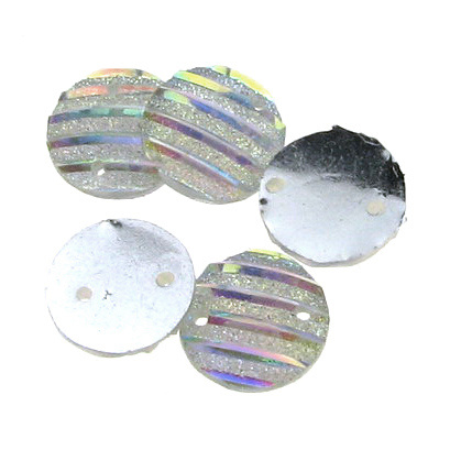Pietre acrilice pentru cusut curcubeu rotund de 10 mm culoare curcubeu - 10 bucăți
