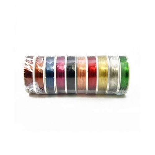 Copper wire 0.8 mm mix colors ~ 3 meters