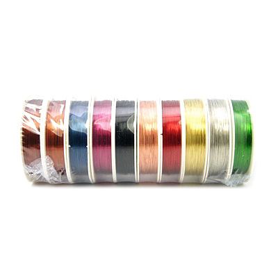 Copper wire 0.5 mm mix colors ~ 7 meters