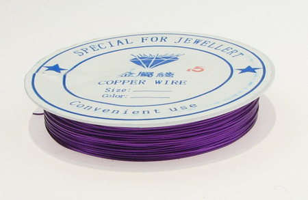 Sârmă de cupru 0,5 mm violet ~ 8 metri