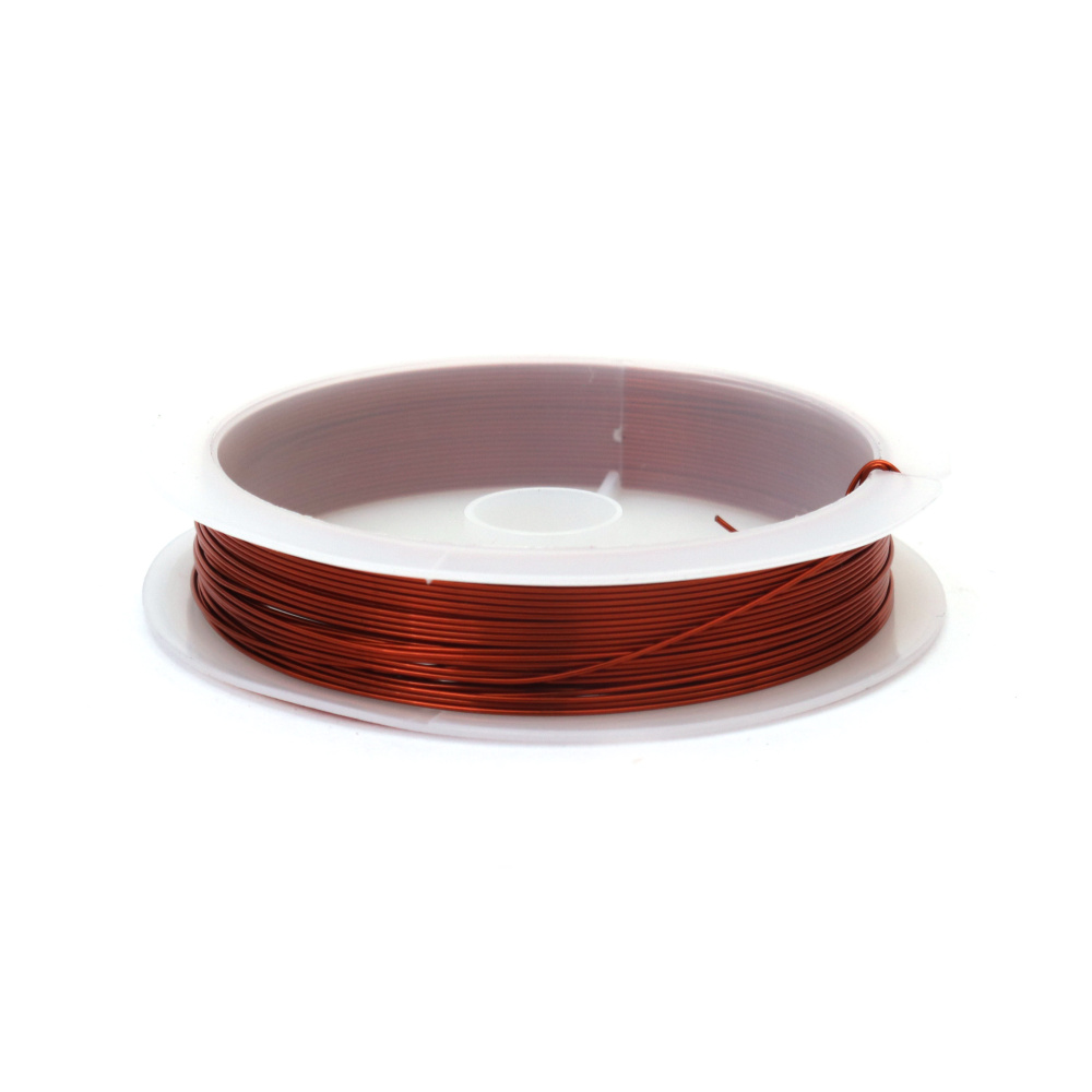 Copper Wire 0.5 mm / Dark Copper Color ~ 8 meters