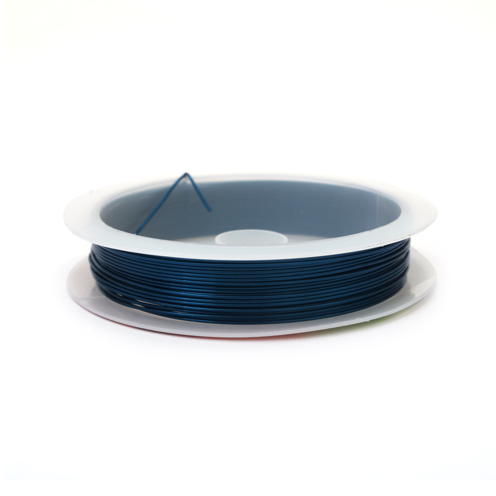 Sârmă de cupru 0,6 mm culoare albastru ~ 6 metri