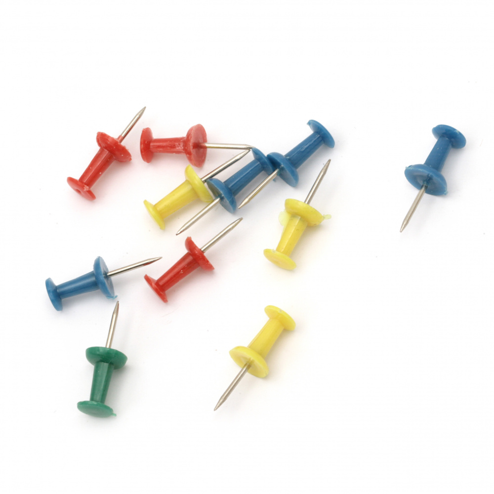 Colored Push Pins for Cork Board / 23x8 mm - 30 pieces