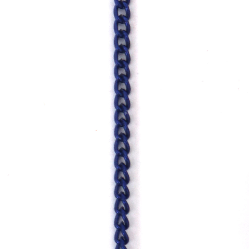 Chain, 3x2.2x0.6 mm, Blue Color - 1 meter