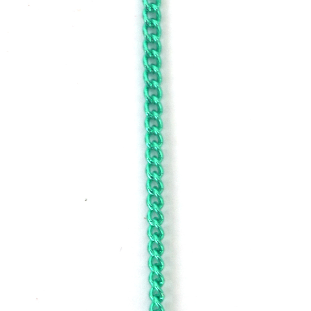 Chain, 3x2.2x0.6 mm, Green Color - 1 meter