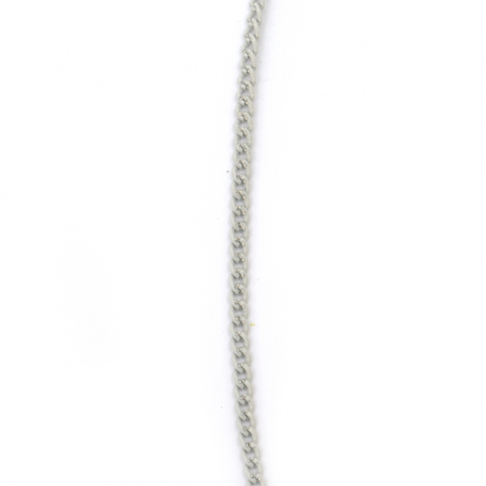 Chain, 3x2.2x0.6 mm, White Color - 1 meter