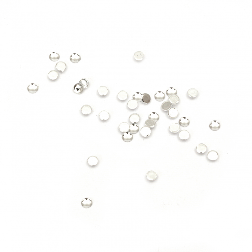 Pietre acrilice pentru lipire cerc transparent de 3 mm -100 buc
