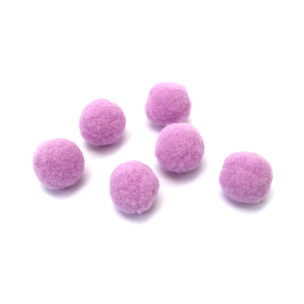 Pompoane mov deschis 25 mm – Set de 20 bucăți pentru handmade, ambalare cadouri și proiecte decorative elegante