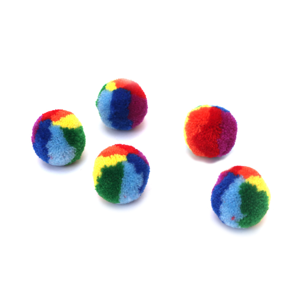 Pom-pom-uri colorate 30 mm – Set de 10 bucăți asortate – Perfecte pentru craft, decorațiuni și proiecte DIY
