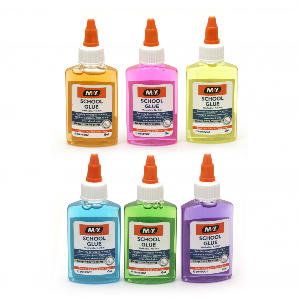 Transparent gel glue on water basis color Mix 60 ml