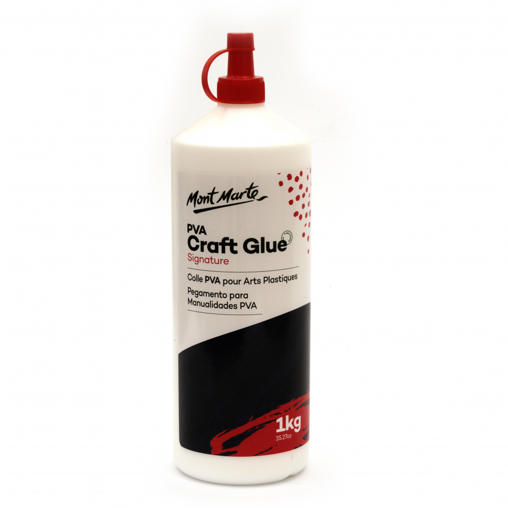 Mont Marte PVA Craft Glue, with thin applicator, transparent after drying -1 kg