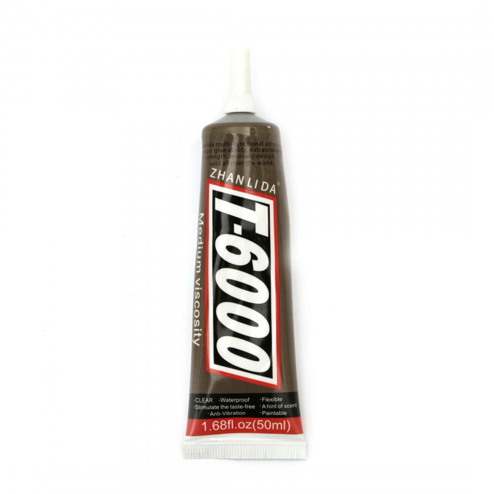 One-component multifunctional fast-drying heat-resistant adhesive T-6000 for tablet and smartphone repairs - 50 ml.