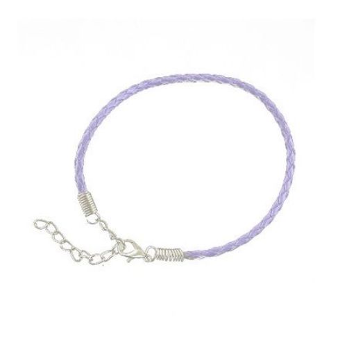 Bracelet imitation leather 200x3 mm purple