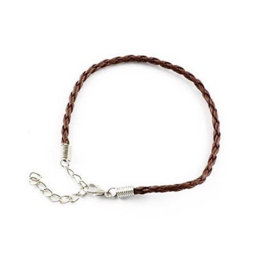 Imitation bracelet leather 200x3 mm brown