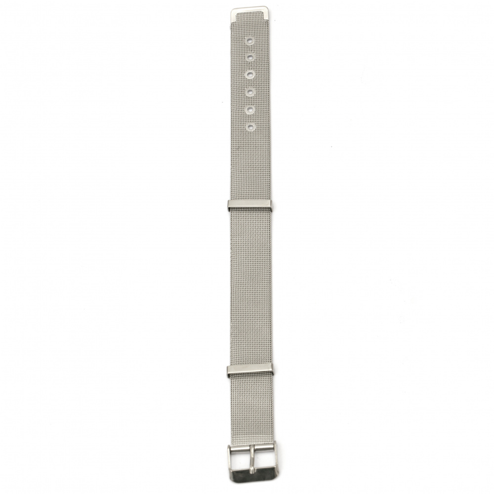 STEEL Base for Bracelet or Watch / 210x18 mm / Silver