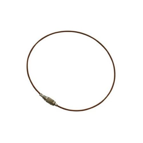 Bracelet steel cord diameter 6.5 cm copper color