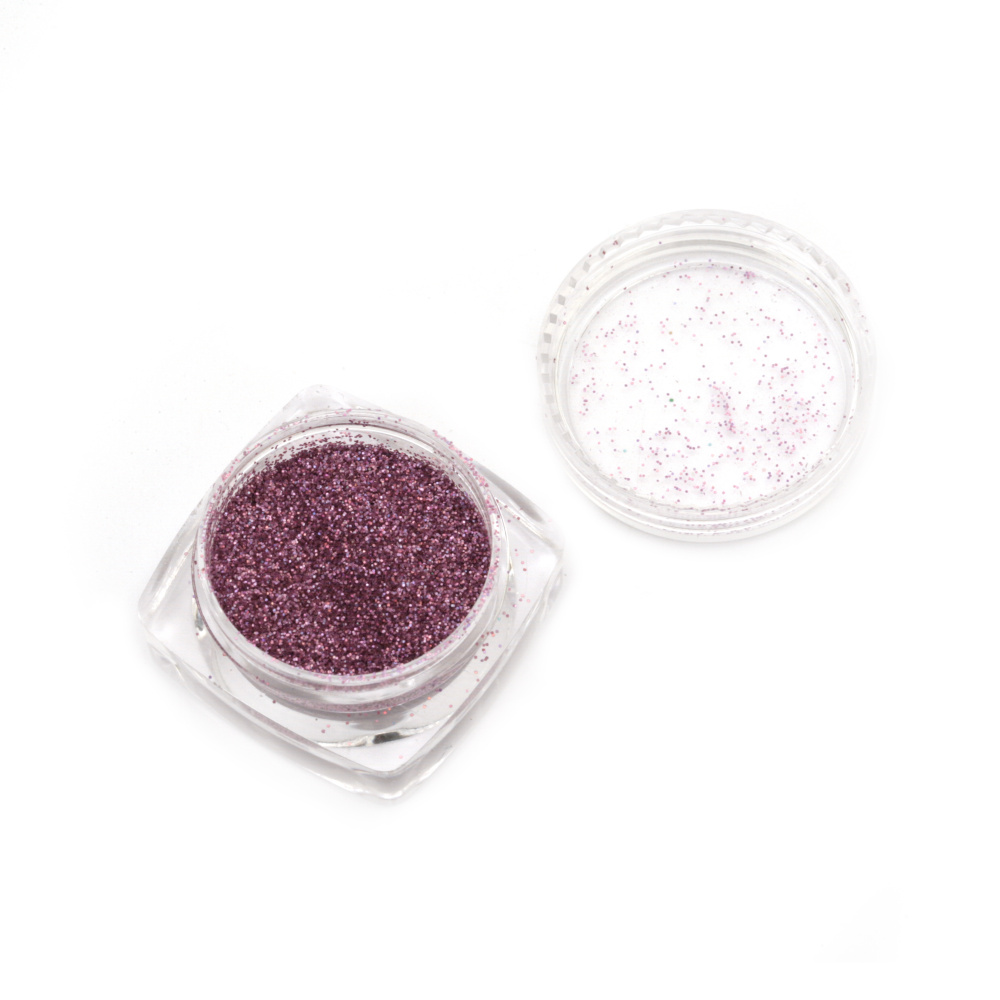 Brocade/glitter powder 0.2 mm 200 micron, purple chameleon color -3 ml ~3 grams