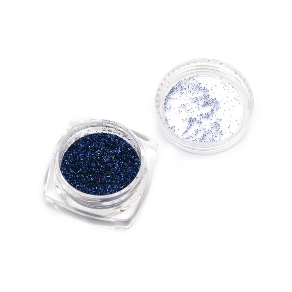 Brocade/glitter powder 0.2 mm 200 micron, dark blue color -3 ml ~3 grams
