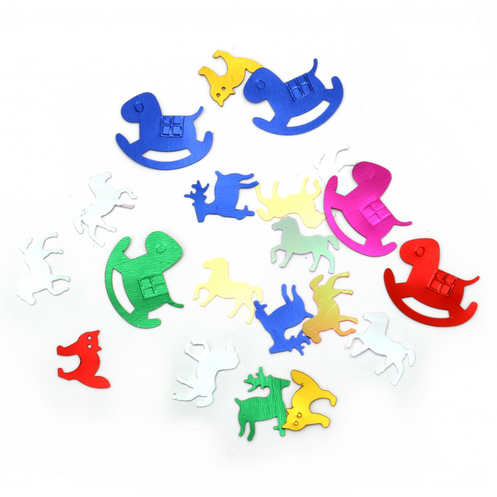 Elements for decoration animals mix 13x10 ~ 25x20 mm -11 grams