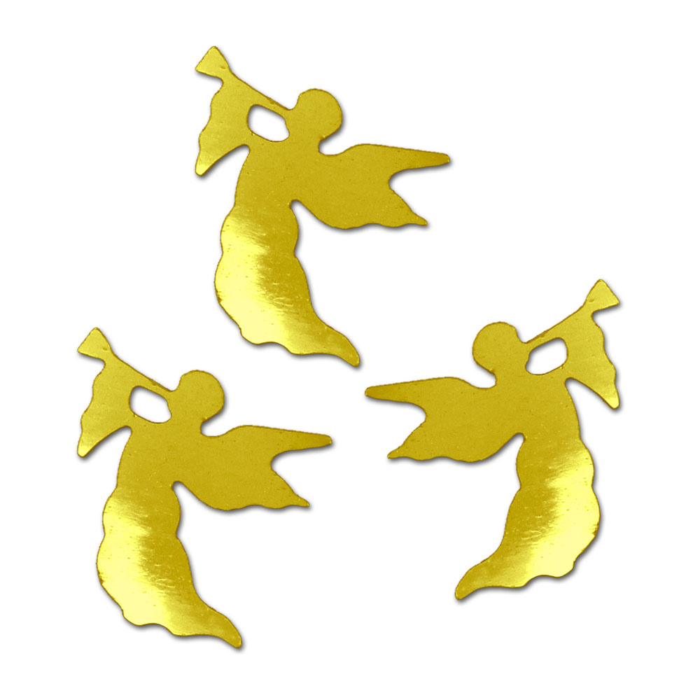 Angel Confetti, Elements for decoration 18x18 mm,  Gold color - 20 grams