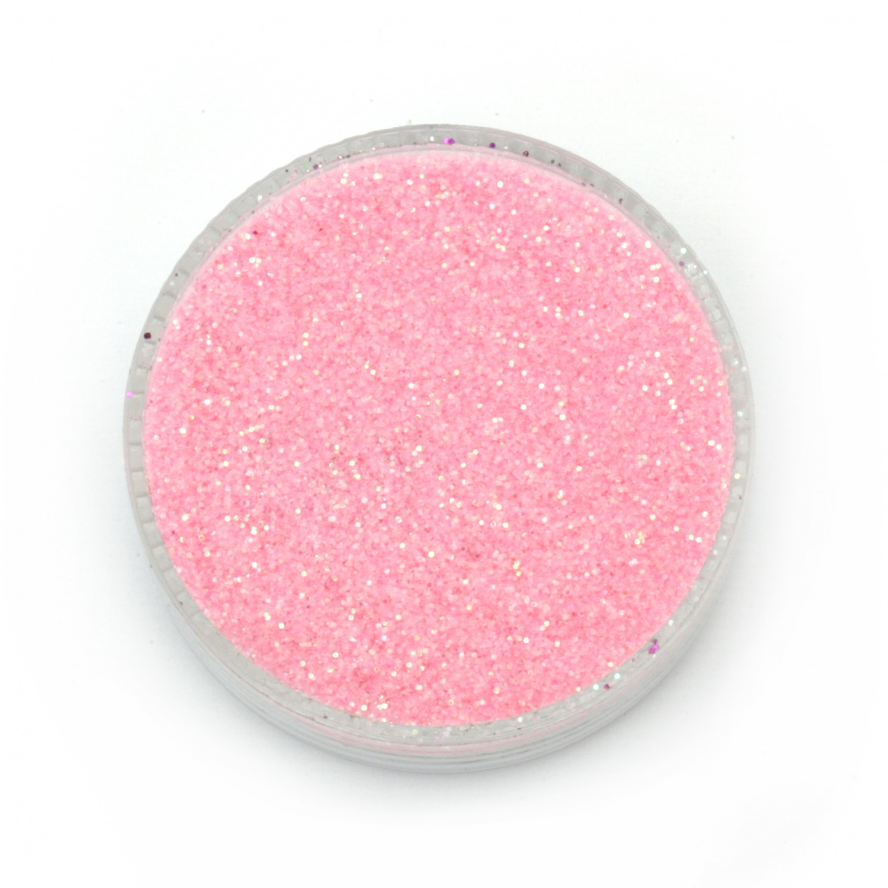 Брокат/глитер на прах 0.3 мм 250 микрона розов електрик холограмен/дъга -20 грама
