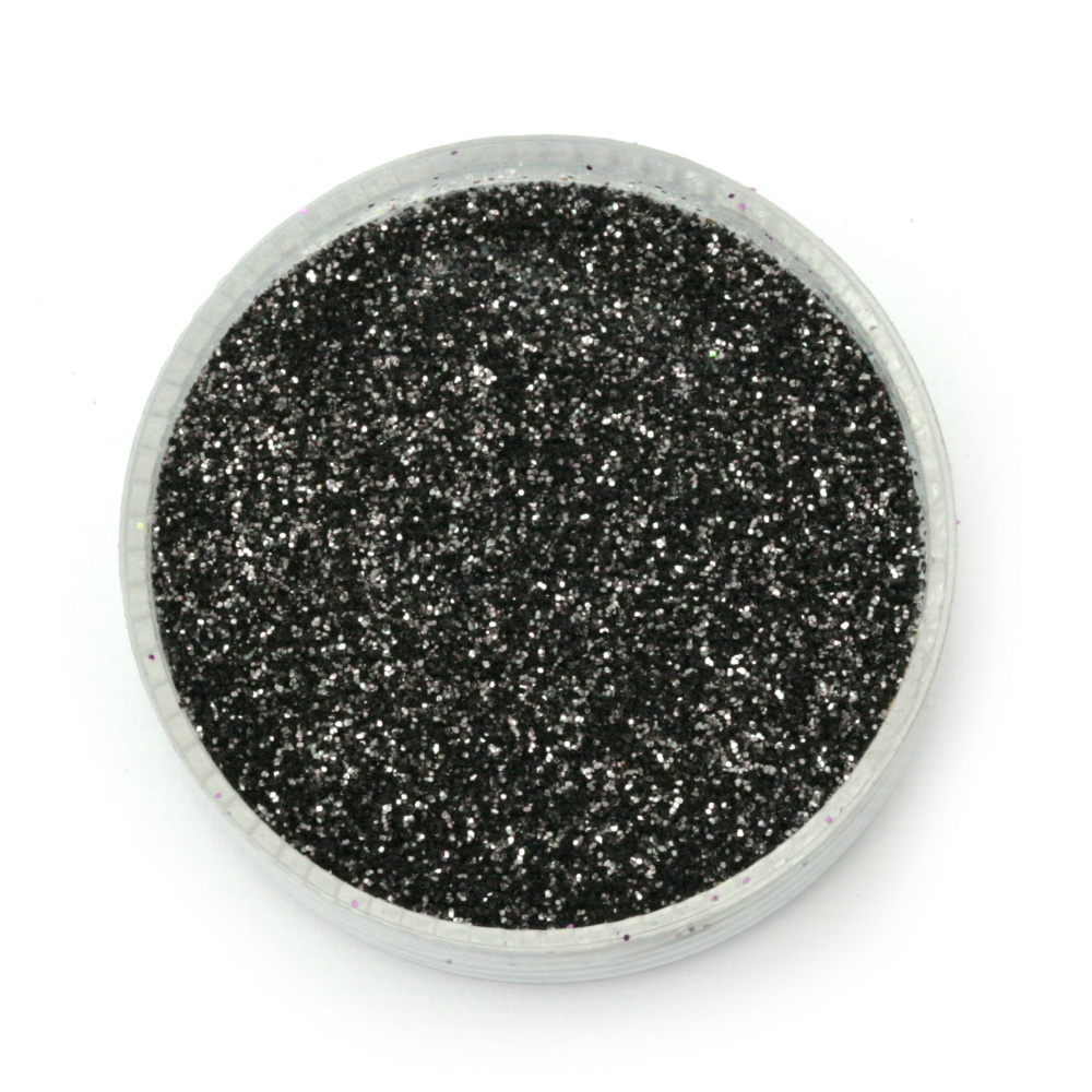 Brocade/glitter powder 0.3 mm 250 microns gray/inox - 20 grams