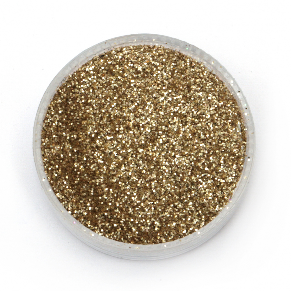 Brocade/glitter powder 0.3 mm 250 microns gold/champagne - 20 grams
