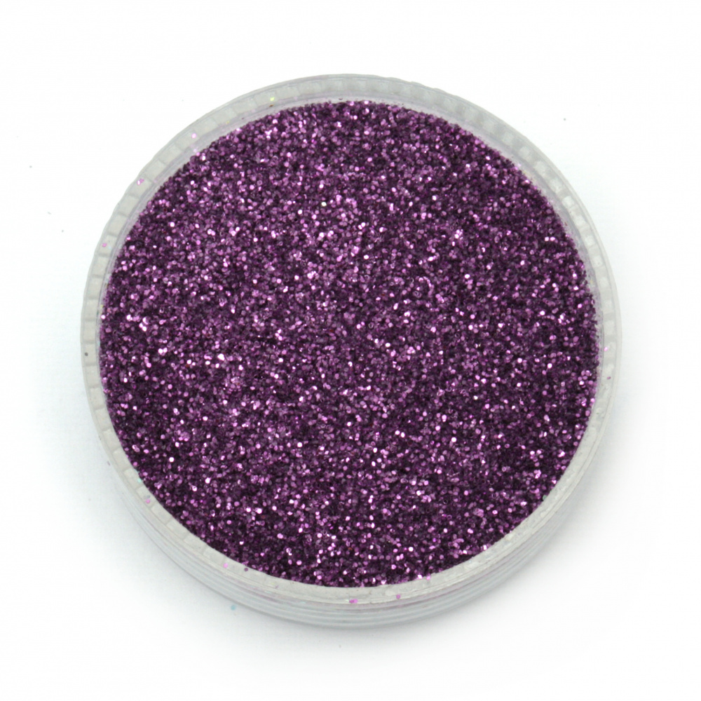 Brocade/glitter powder 0.3 mm 250 microns purple/amethyst - 20 grams