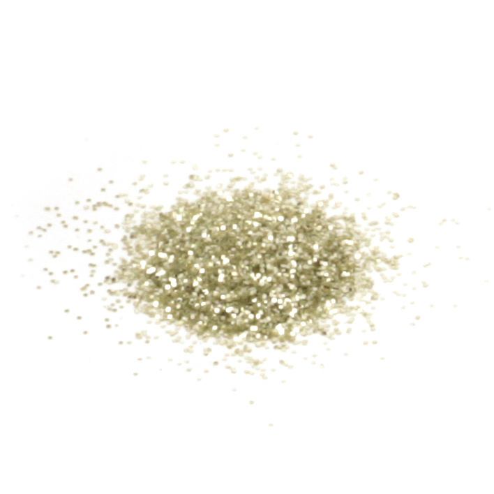 Брокатен блестящ прах 0.2 мм 200 микрона цвят злато/шампанско -15 мл ~12 грама