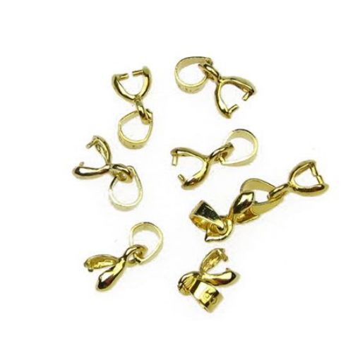 Varfuri metalice pentru pandantiv gaura de 11 mm 3 mm culoare auriu -10 bucati