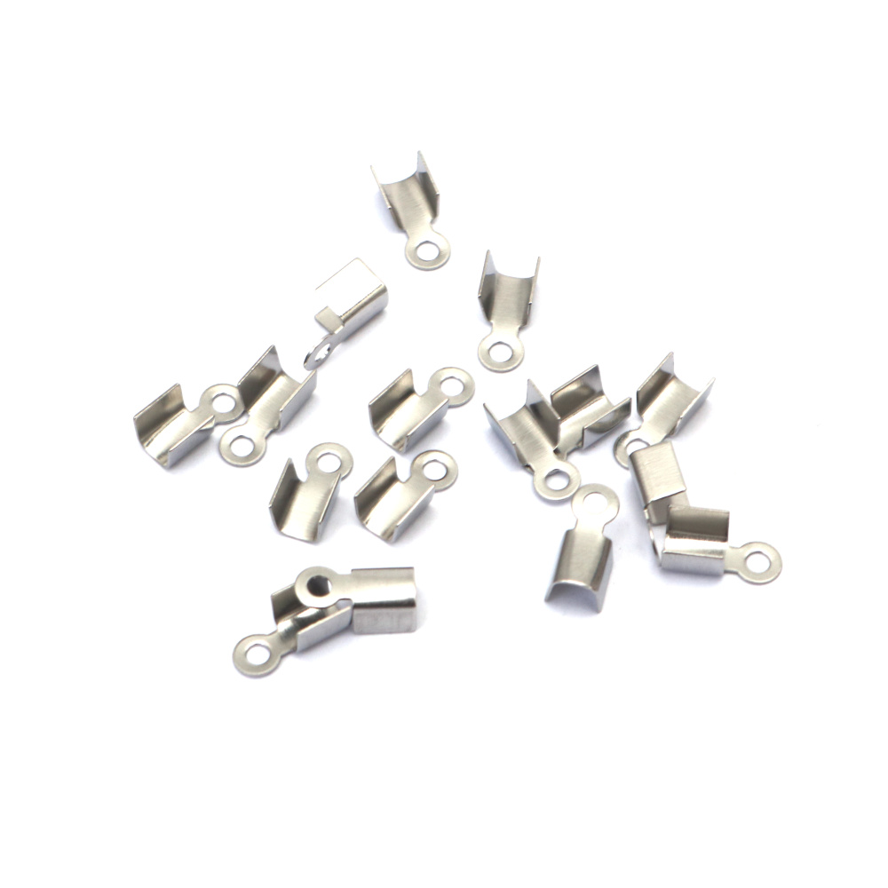 Vârf din OȚEL 4x10 mm gaură 1,5 mm culoare argintie - 20 buc