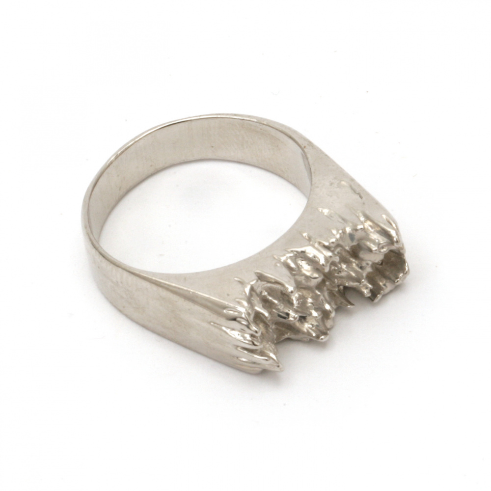 Baza metalica pentru inel 16 mm pentru instalare in rasina epoxidica de culoare argintiu