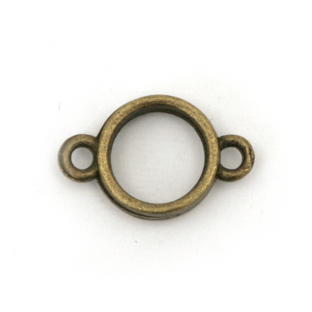 Connecting Element Base, Zinc Alloy, 10x10x16mm, Circular Shape, Antique Bronze Color