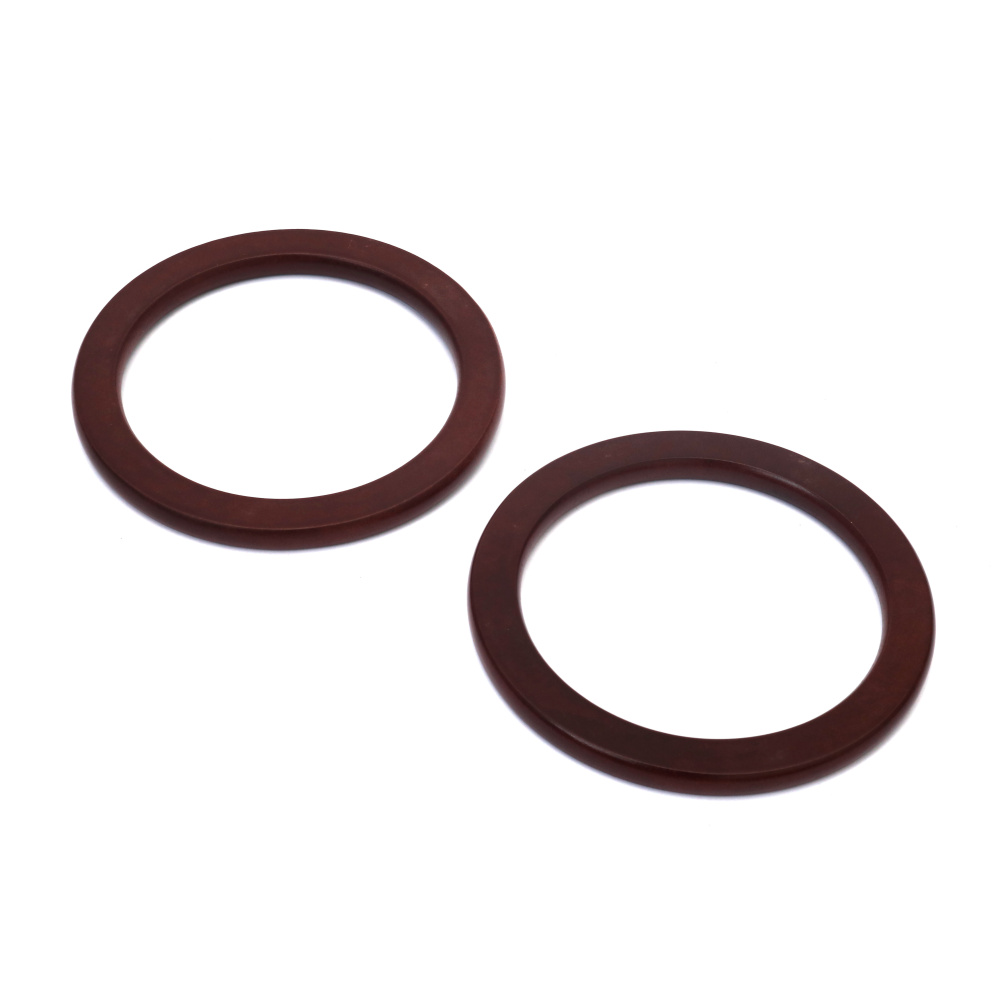 Wooden Round Bag Handles / 13.5x0.9 cm, Opening: 10.5 cm,  Dark Brown - 2 pieces