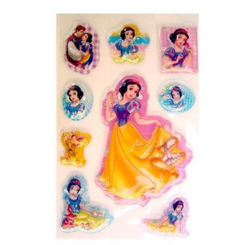 Adhesive Relief Figure with Beads / Snow White - 9 pieces