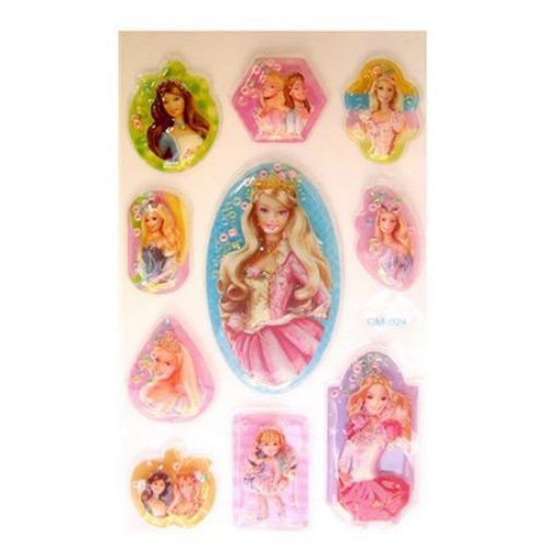 Decorative Stickers, 3D with beads, Princess, 10 pieces