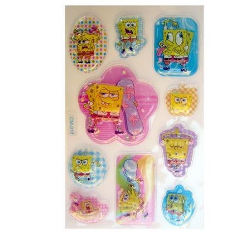 Decorative Stickers, 3D,with beads Spongebob - 10 pieces
