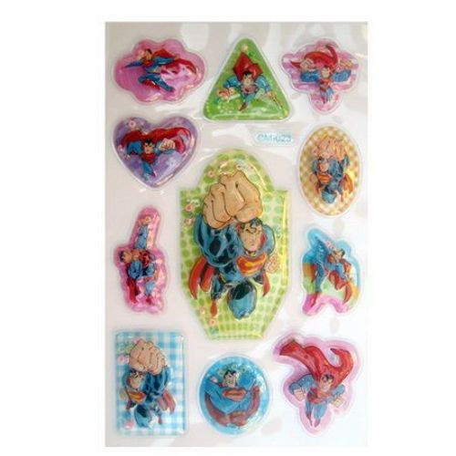 Decorative Stickers, 3D with beads Superman  - 11 pieces