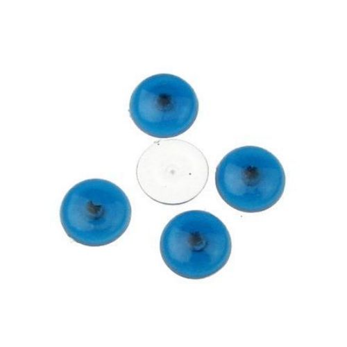 Emisfer albastru ochi 12 mm pentru lipire -20 bucăți