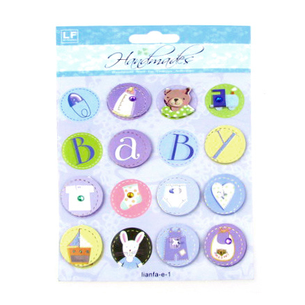 Adhesive 3D baby stickers