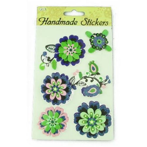 3D Adhesive Stickers with flowers