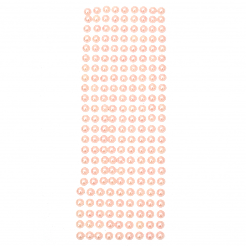 Pietre emisferele de perle autoadezive 8 mm roz deschis - 207 bucăți